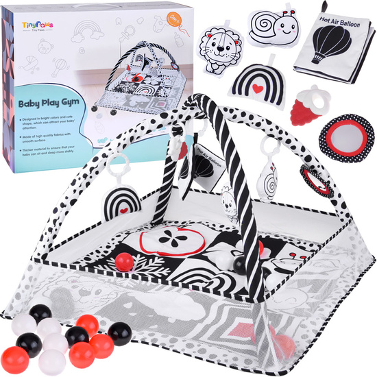 Contrasting educational mat playpen + balls rustling book ZA5826