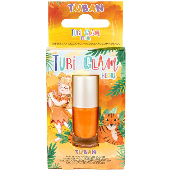 Tuban Tubi Glam Nail Polish for Kids Orange Pearl 5ml ZA6120
