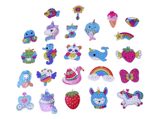 Do it yourself DIY Fairytale collage - diamond embroidery - key rings ZA6021