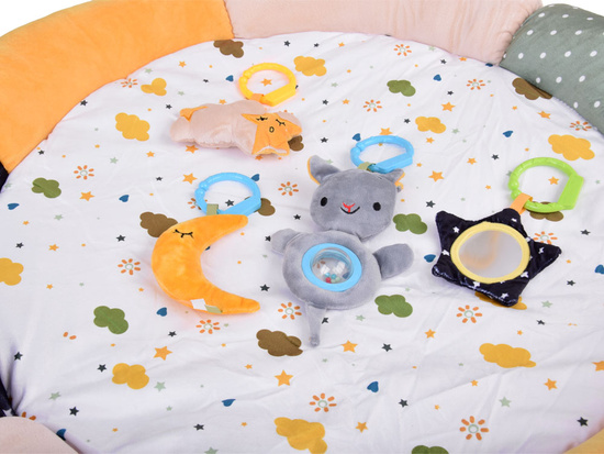 Soft educational mat with a CLOUD arch in muted colors ZA5590