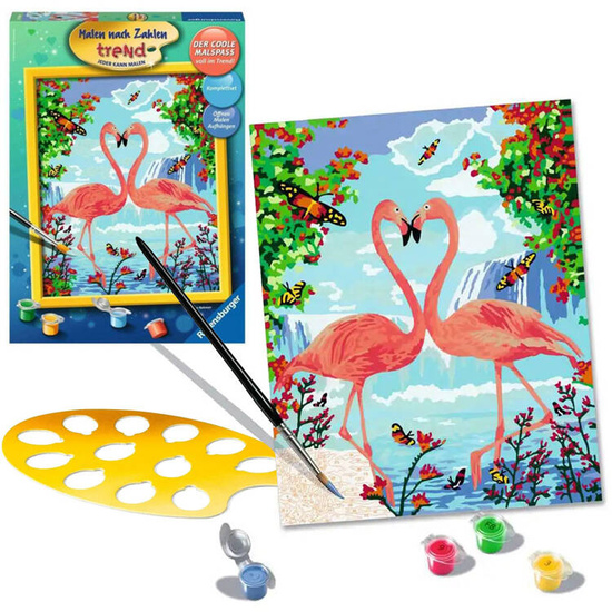 Paint a picture FLAMINGES in love Flamingo painting set ZA5131