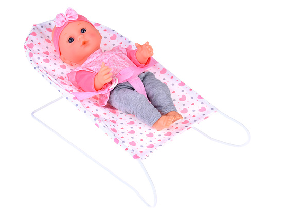 Zestaw Deluxe Lalka Bobas Wózek Łóżeczko Mata z akcesoriami 17ele ZA5916