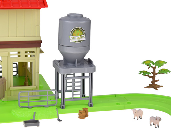 FARM ANIMALS SERIES Barn with road + tractor, figures and accessories ZA5687