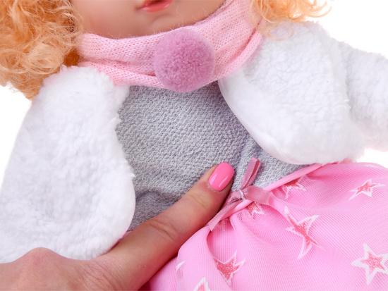 Interactive ALICJA doll 32cm with a shock of blond hair - talks and babbles ZA5841