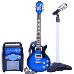 Electric Guitar with Microphone and Amplifier for Kids Karaoke IN0171