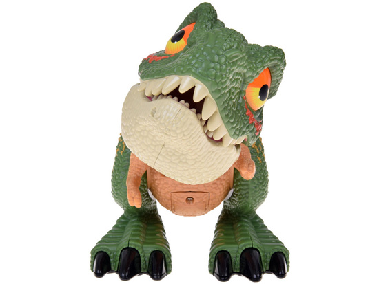 Movable DINOSAUR Tyrannosaurus Rex Sound + Light GREEN ZA5589