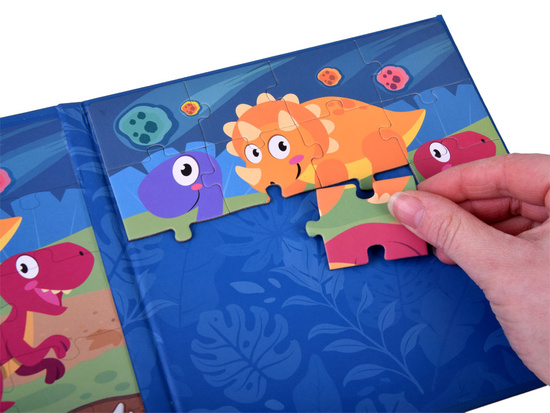 Magnetic puzzle book Dinosaurs 40 elements ZA4268
