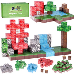 Magnetic construction blocks 144 pieces cubes cubes pixels ZA6005