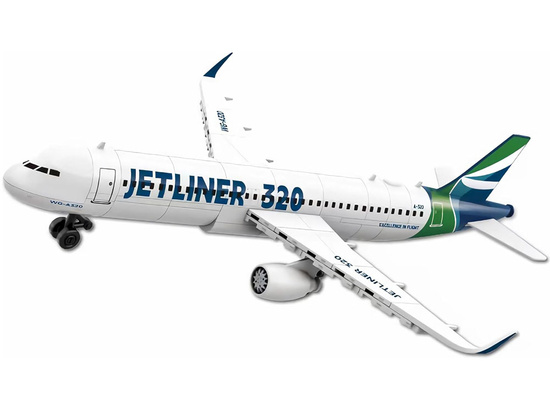 Construction blocks Jetliner 320 passenger model airplane 133 pieces ZA5678