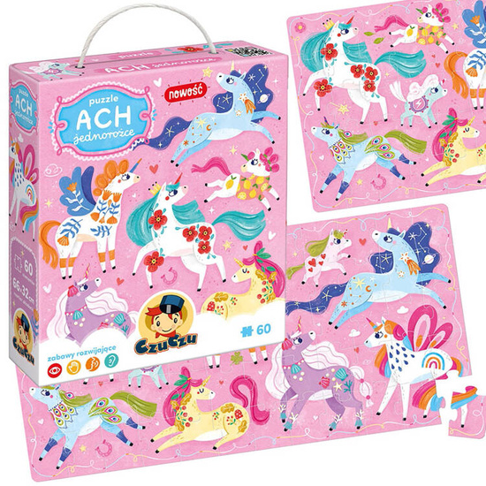 CzuCzu Puzzle Ah Unicorns ponies 60 pieces ZA4851