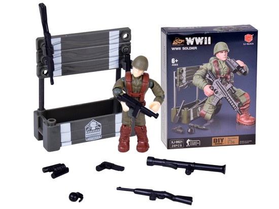 WWII soldier figures, model to assemble, 28 pieces, ZA5723