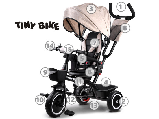 Tiny Bike 3in1 tricycle with a visor SP0650