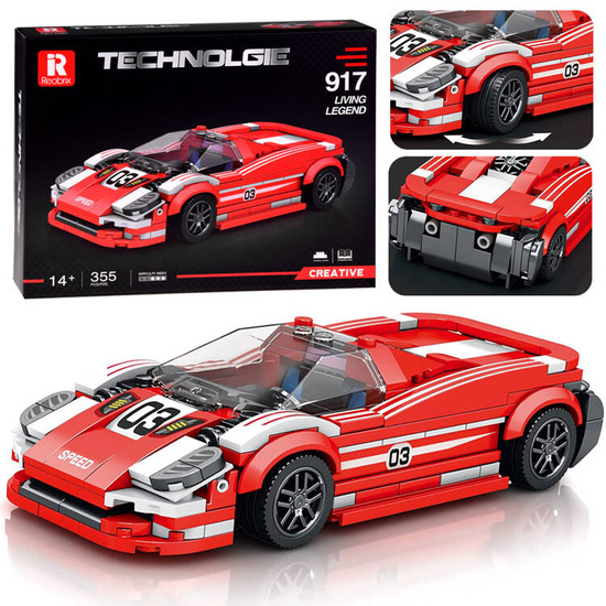 Klocki techniczne Sportowe auto Living Legend 917 CZERWONE 355-ele ZA4754