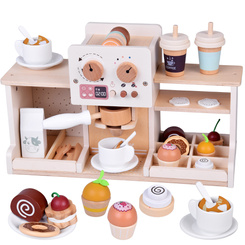Wooden Coffee Shop Set – Café Playset with Coffee Machine, Cups & Desserts ZA5938