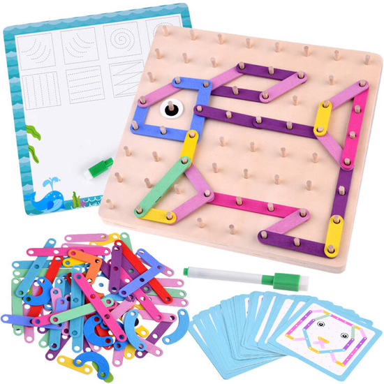Montessori puzzle wooden colorful sticks ZA4686