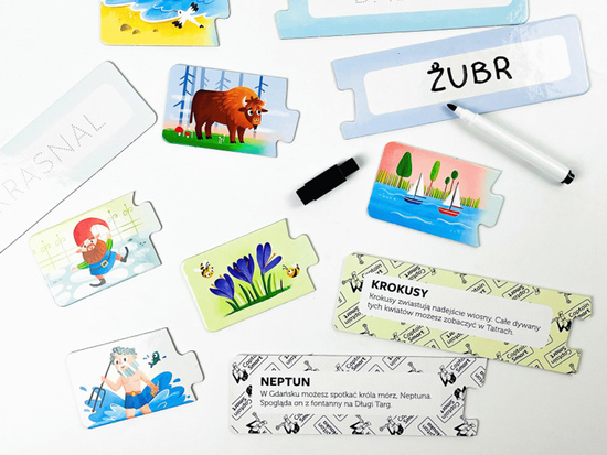 Kapitan Nauka Zestaw edukacyjny. Poznaję Polskę. Książka + puzzle do pisania KS1220