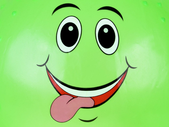 Hopper Ball Smiley Face 55 cm for Gymnastics, Exercise, and Play ZA5972