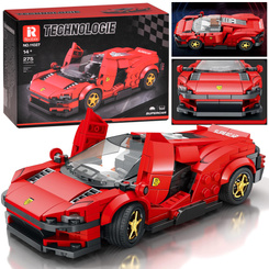 Technical blocks Futuristic car RED lifting doors 275 pieces ZA5794