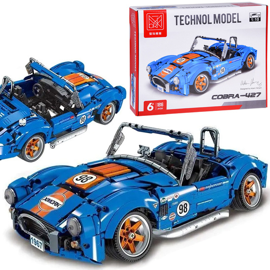 Klocki techniczne 1816-elementów Auto sportowe Cobra-427 ZA5307 