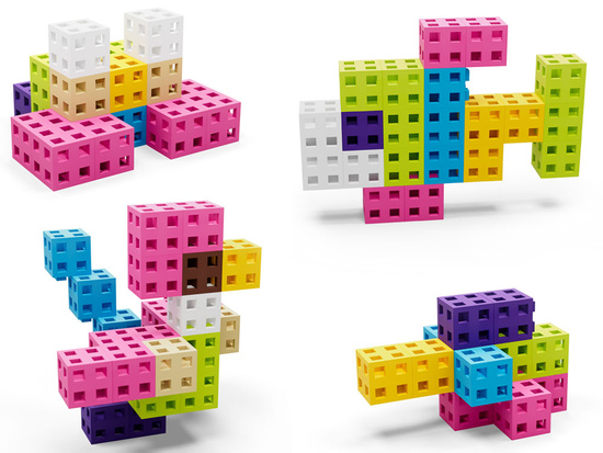 Colorful Cube Pink Meli Blocks 100 pieces ZA 5667