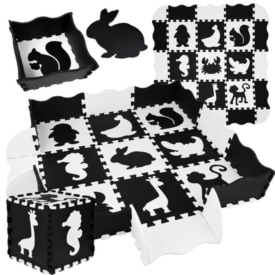Foam puzzle - contrasting mat for babies ANIMALS ZA4783