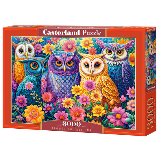 3000-piece Flower Owl Meeting Puzzle C-300723-2