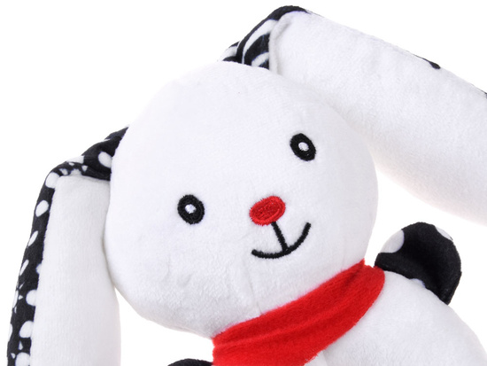 Contrast rattle for babies with a squeaker, BUNNY ZA5778