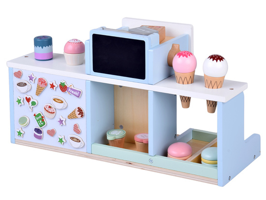 Wooden Coffee Shop & Ice Cream Parlor – Dessert and Ice Cream Playset ZA5937