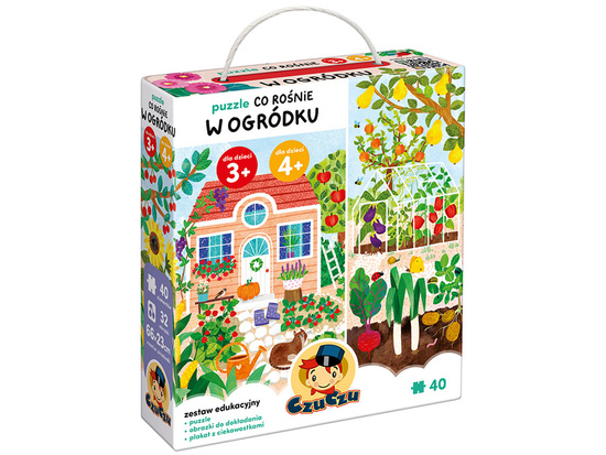 CzuCzu Puzzle edukacyjne Co rośnie W ogródku 40ele + plakat ZA5144