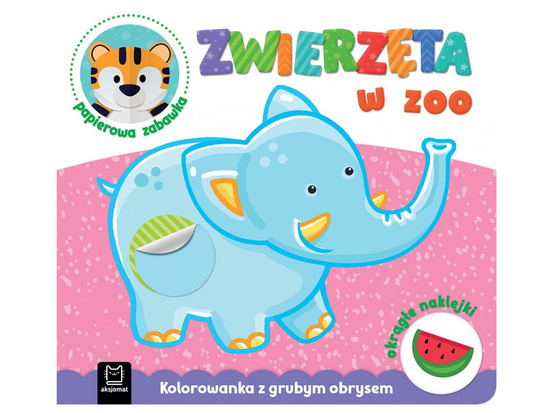 Aksjomat Zwierzęta w zoo. Kolorowanka z grubym obrysem KS0491