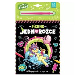 Beautiful unicorns. Scratch card with stylus KS0955