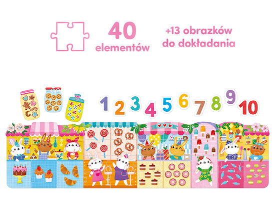 CzuCzu Puzzle Numbers Bunnies learning to count play scenario ZA5556