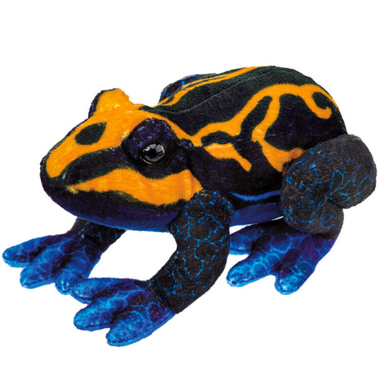 Plush toy Frog orange and black 13cm colorful frog 14120