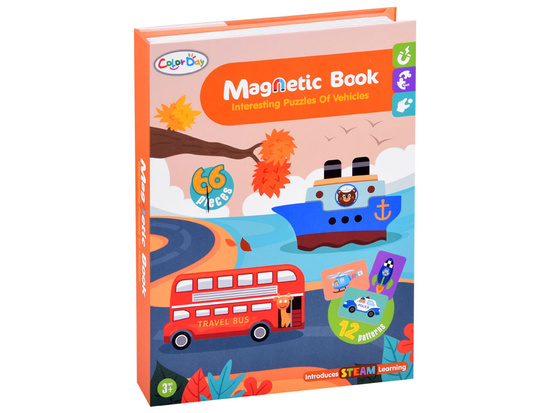 Magnetic jigsaw book VEHICLES 66ele ZA3767