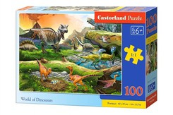 Puzzle 100 el. World of Dinosaurs - dinozaury