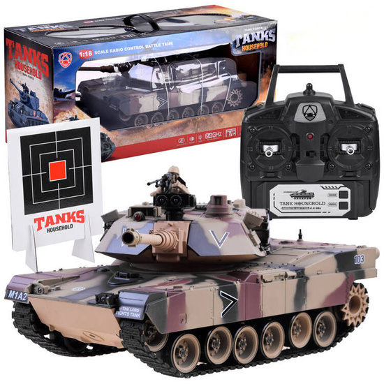 REALISTIC TANK US M1A2 SHOOT + remote RC0252MO