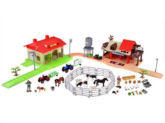 FARM ANIMALS SERIES Large farm + tractor and animals 125pcs ZA4823