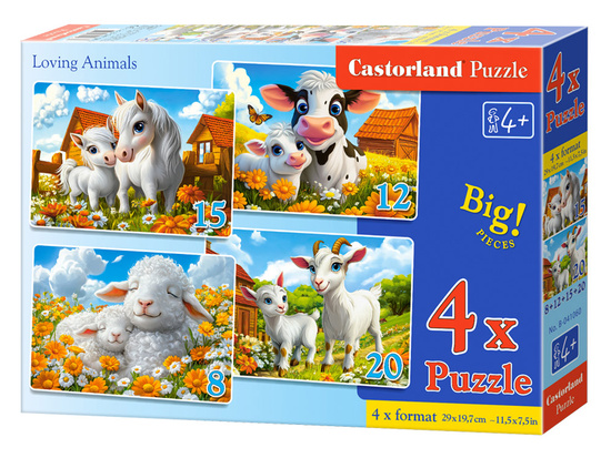 Loving Animals 4in1 puzzle B-041060