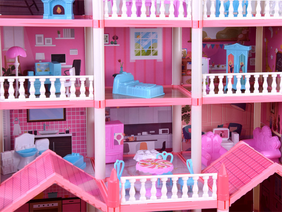 Doll house + furniture 222 pcs. ZA4456