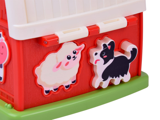 Interactive educational house farm blocks animal sounds sorter ZA5956