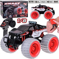 Olbrzymie Auto Monster Snake 4x4 muzyka światła drift 360st. Pilot RC0633
