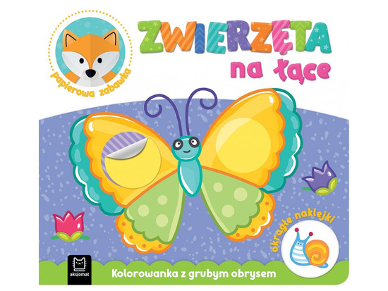 Aksjomat Zwierzęta na łące. Kolorowanka z grubym obrysem KS0490