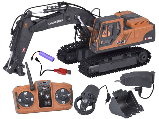 3-in-1 Remote-Controlled Excavator – Construction Vehicle with Interchangeable Attachments RC0752