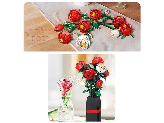 Construction Blocks – Bouquet of Roses 818 pieces ZA5760