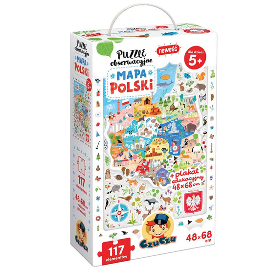 CzuCzu Puzzle obserwacyjne Mapa Polski 117e ZA4070