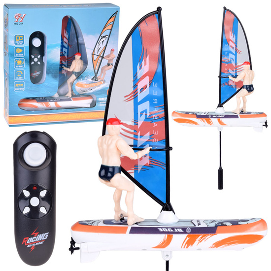 Remote-controlled, luminous WINDSURFER floating with remote control RC0740