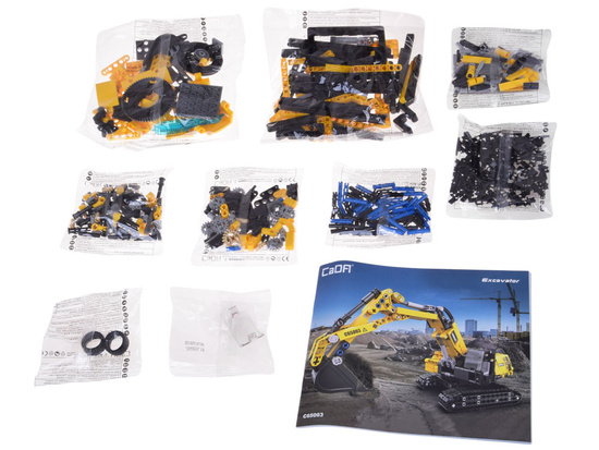 CaDA Technical construction blocks EXCAVATOR movable element 467pcs ZA4630