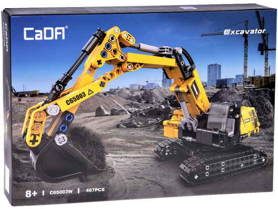 CaDA Klocki techniczne konstrukcyjne KOPARKA ruchome element 467el ZA4630 