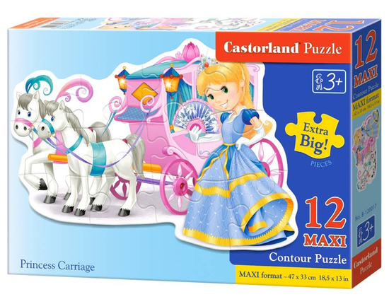 Puzzle 12 pcs. MAXI Princess Carriage