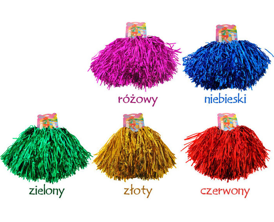 Pompony dla cheerleaderek czirliderki 2szt. ZA1110